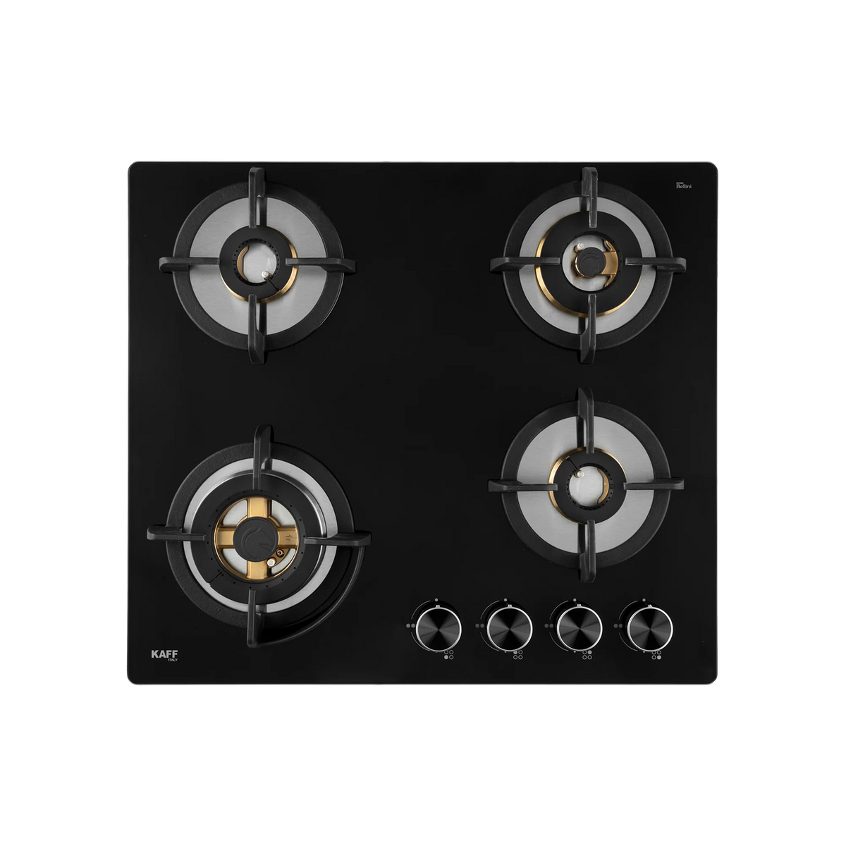 KAFF BLH 604 / BLH 604X – Built-In Hob, 4 Full Brass High Efficiency Burners with Flame Failure Device (FFD), 8 mm Black Tempered Glass – 60 cm-4