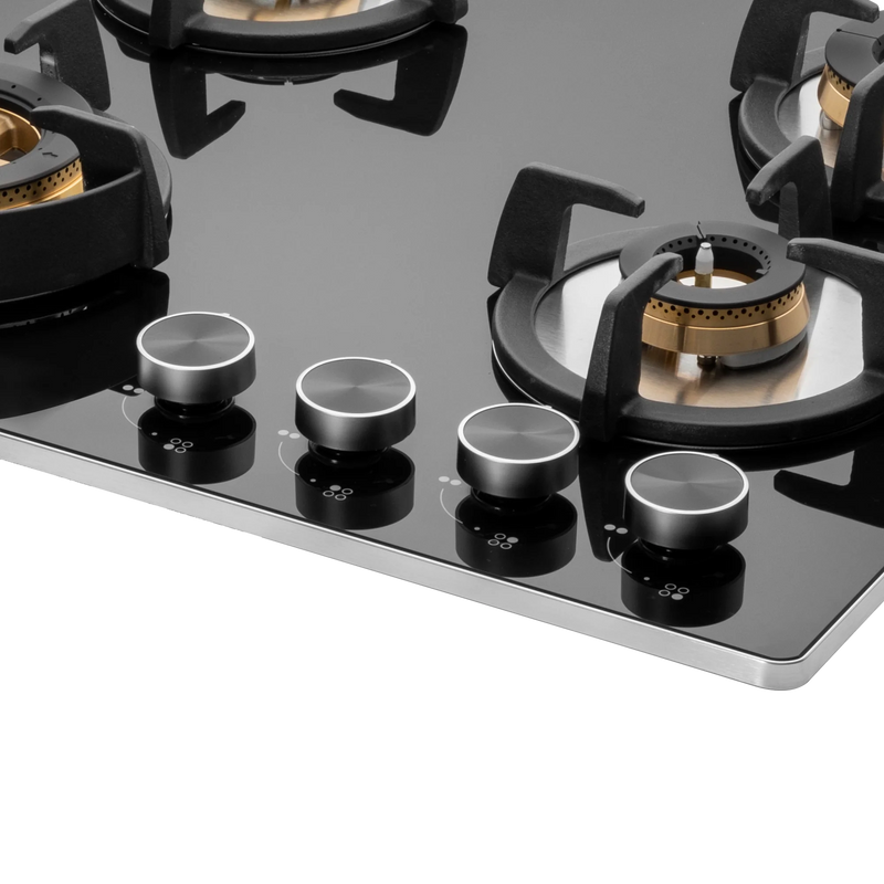 KAFF BLH 604 / BLH 604X – Built-In Hob, 4 Full Brass High Efficiency Burners with Flame Failure Device (FFD), 8 mm Black Tempered Glass – 60 cm-7