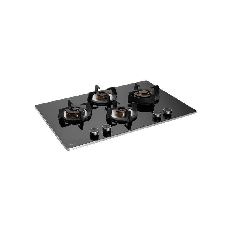 KAFF BLH 784 / BLH 784X – Built-In Hob, 4 Full Brass High Efficiency Burners with Flame Failure Device (FFD), 8 mm Thick Black Tempered Glass-1