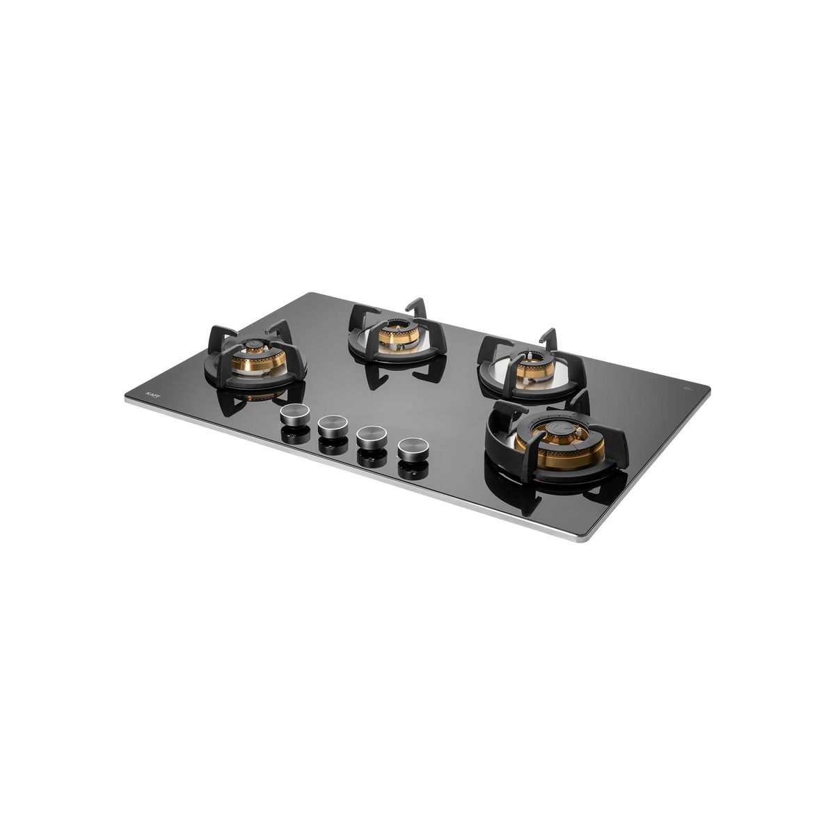 KAFF BLH-F 804 / BLH-F 804X BLK – Built-In Hob, 4 Full Brass High Efficiency Burners with Flame Failure Device (FFD), 8 mm Thick Black Tempered Glass