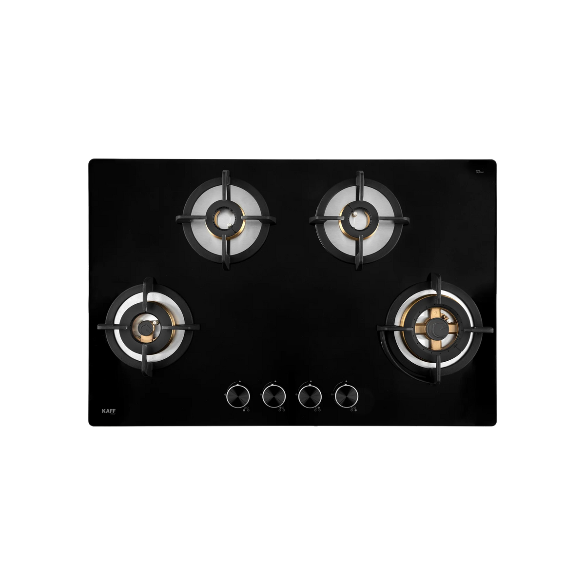 KAFF BLH-F 804 / BLH-F 804X BLK – Built-In Hob, 4 Full Brass High Efficiency Burners with Flame Failure Device (FFD), 8 mm Thick Black Tempered Glass-4