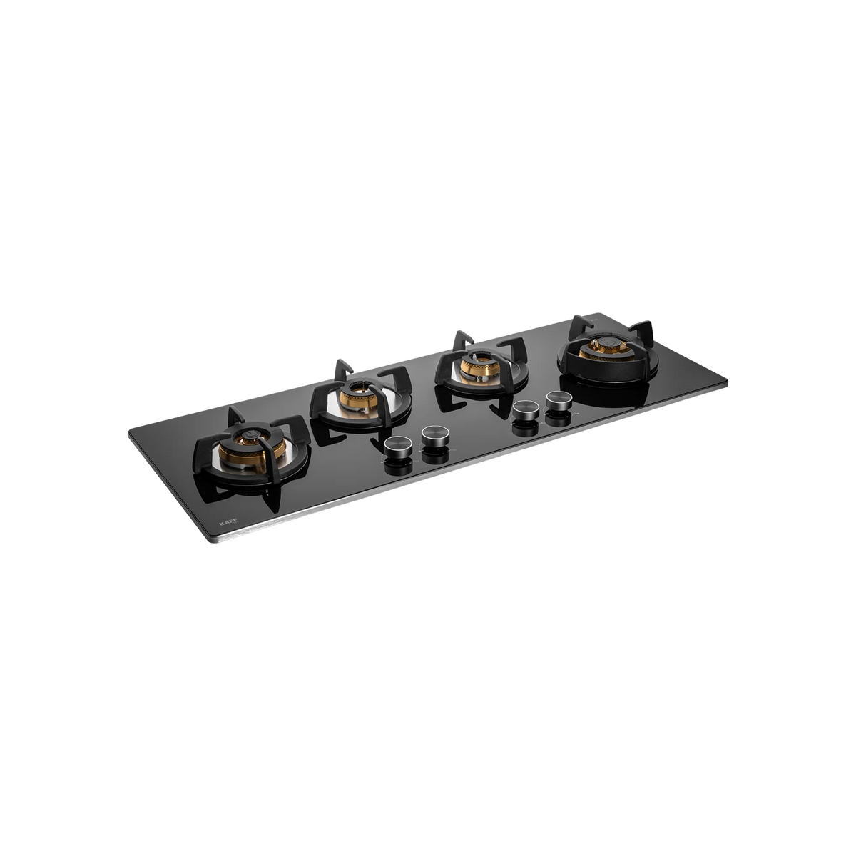 KAFF BLH F 100X BLK – Built-In Hob, 4 Full Brass High Efficiency Burners with Flame Failure Device (FFD), 8mm Black Tempered Glass
