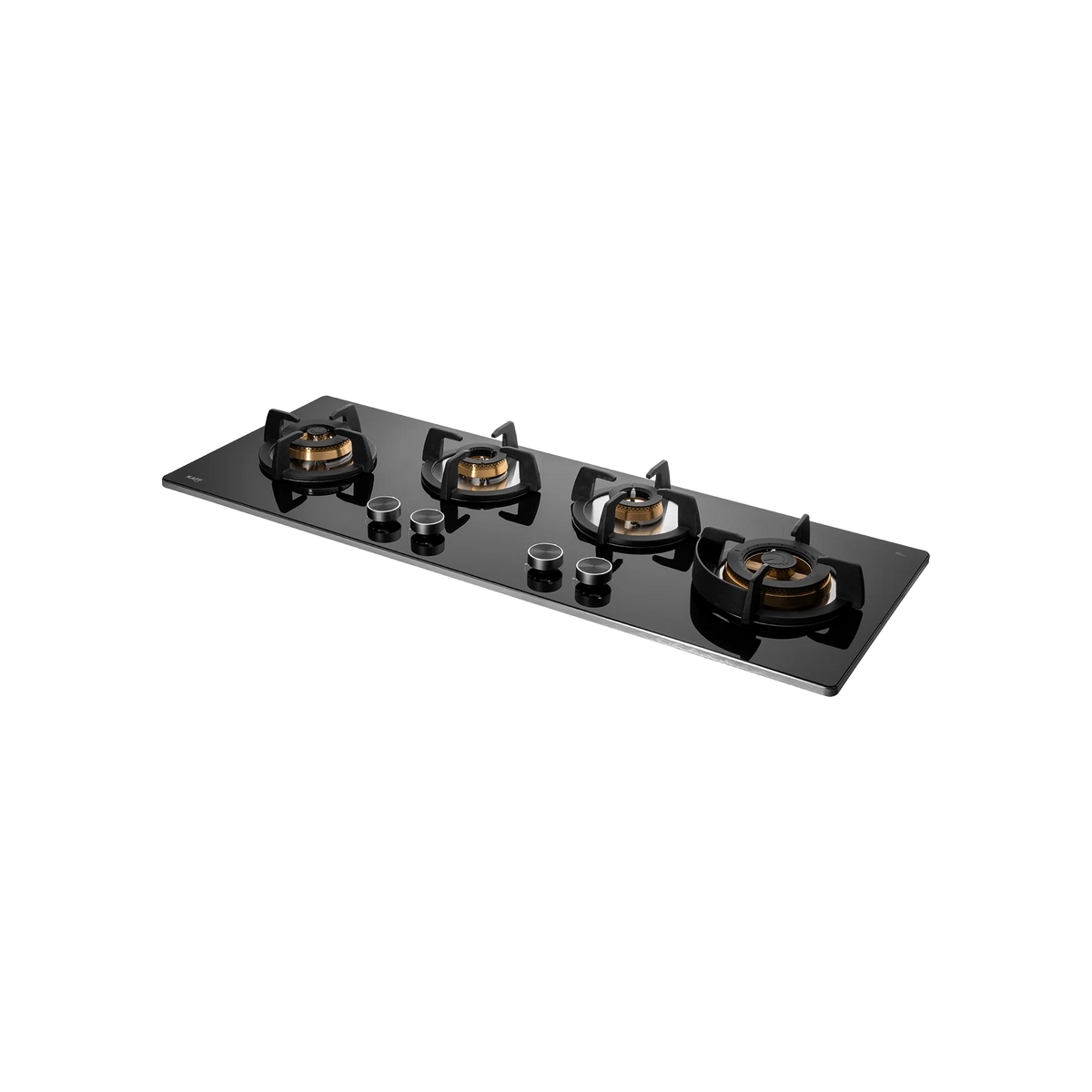 KAFF BLH F 100X BLK – Built-In Hob, 4 Full Brass High Efficiency Burners with Flame Failure Device (FFD), 8mm Black Tempered Glass