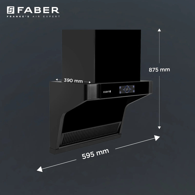 Faber Cosmic FL HC BK 75 cm Wall-Mounted Chimney – 1500 m³/hr Suction, Heat Auto-Clean & Touch/Gesture Control-17