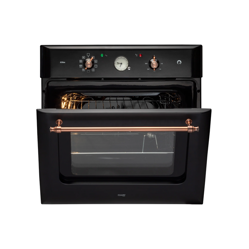 KAFF CLOV 6 BLN – 60 L Built-in Electric Oven with True Convection and Black Retro Finish-2
