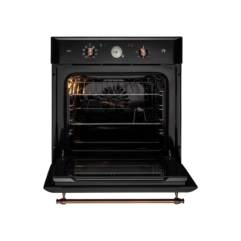 KAFF CLOV 6 BLN – 60 L Built-in Electric Oven with True Convection and Black Retro Finish-3