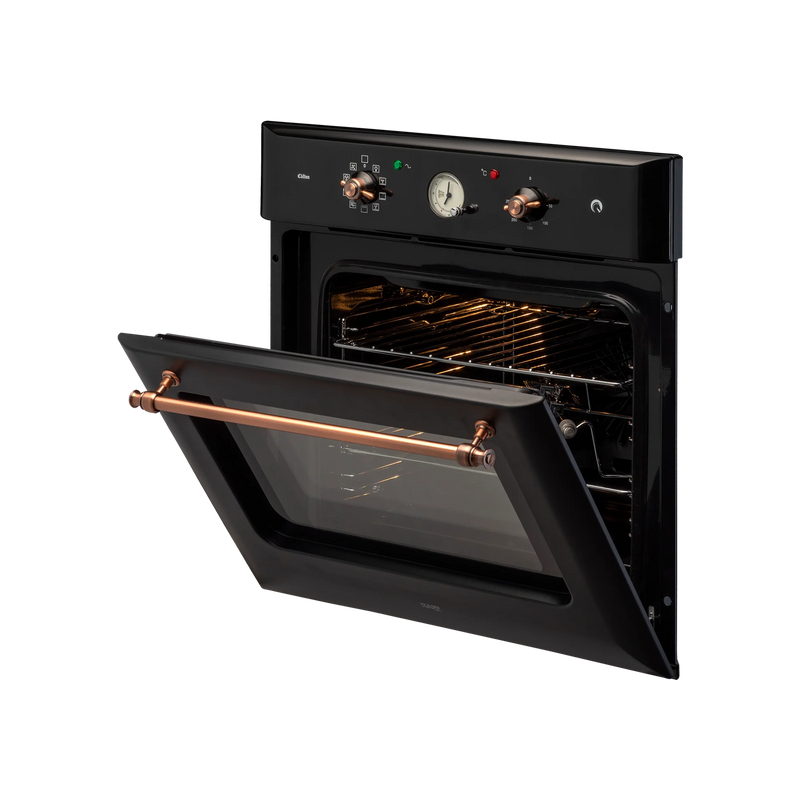 KAFF CLOV 6 BLN – 60 L Built-in Electric Oven with True Convection and Black Retro Finish-4