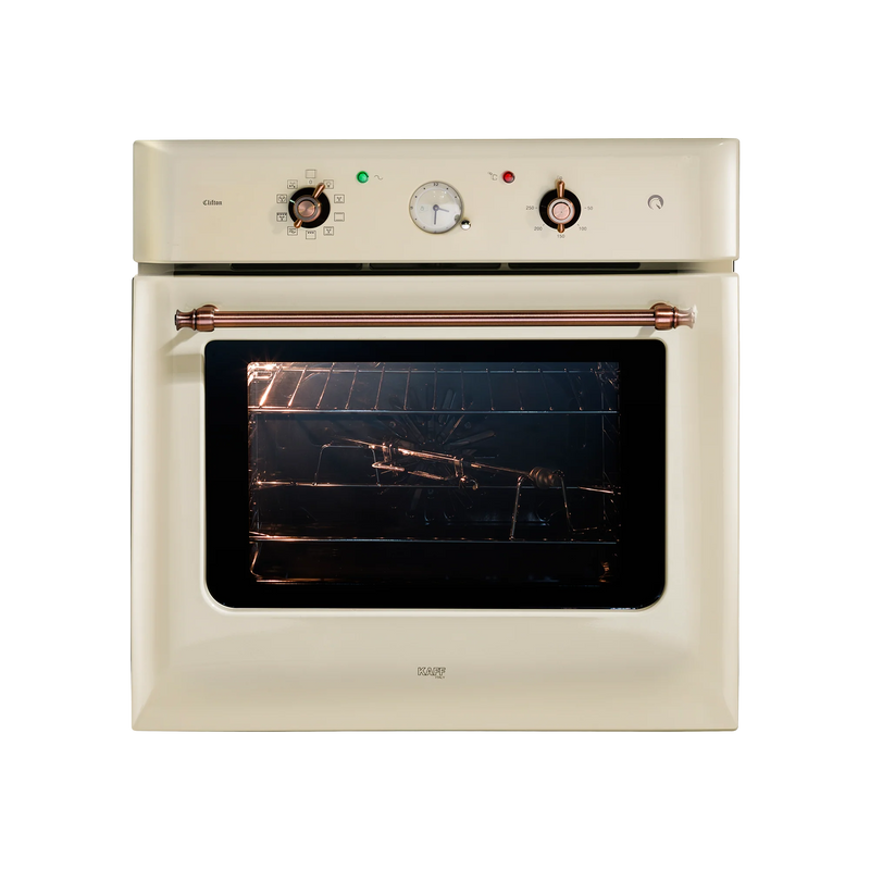 KAFF CLOV 6 CR – 60 L Built-in Electric Oven with True Convection and Cream Retro Finish-1