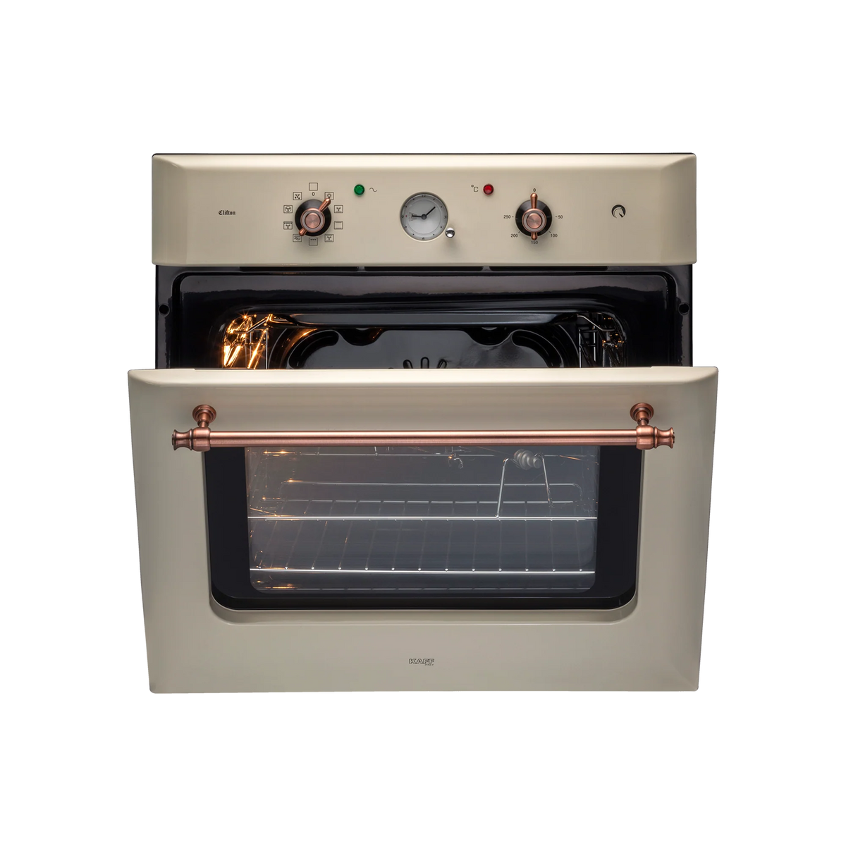 KAFF CLOV 6 CR – 60 L Built-in Electric Oven with True Convection and Cream Retro Finish-2