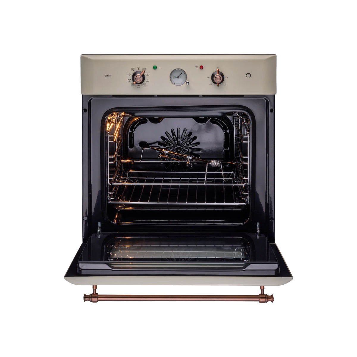 KAFF CLOV 6 CR – 60 L Built-in Electric Oven with True Convection and Cream Retro Finish-3
