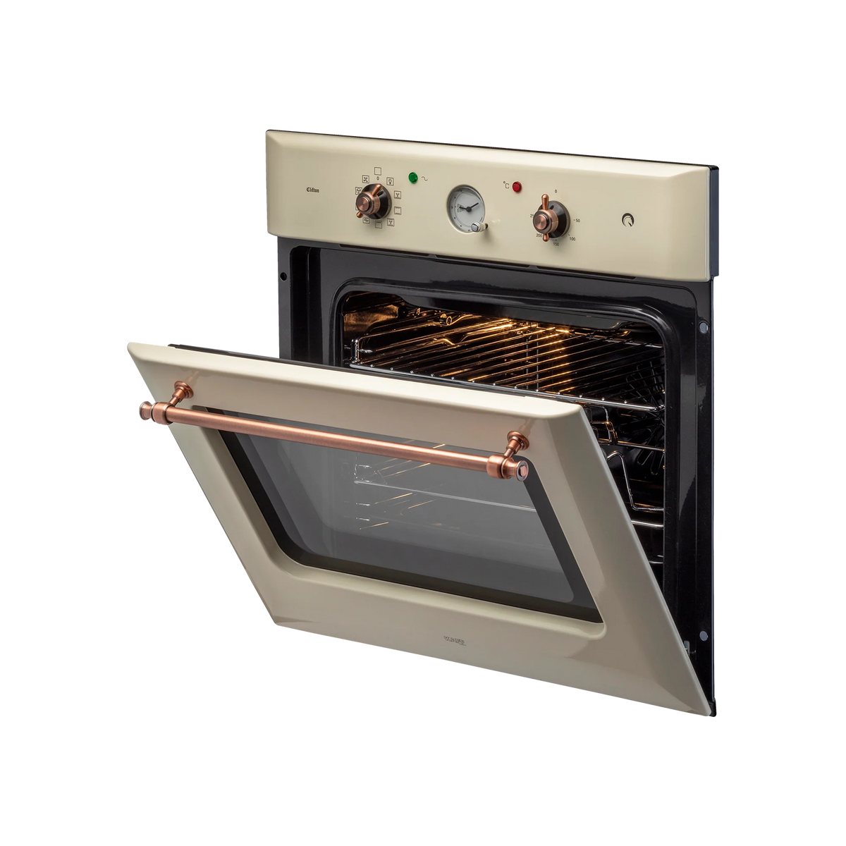 KAFF CLOV 6 CR – 60 L Built-in Electric Oven with True Convection and Cream Retro Finish-4