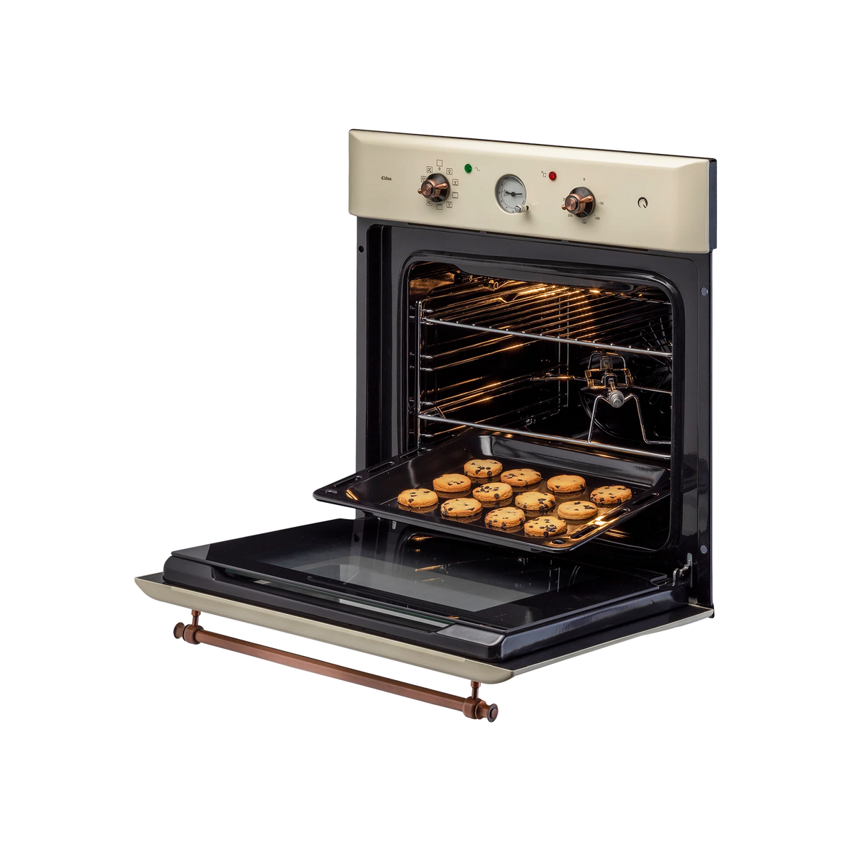 KAFF CLOV 6 CR – 60 L Built-in Electric Oven with True Convection and Cream Retro Finish-5
