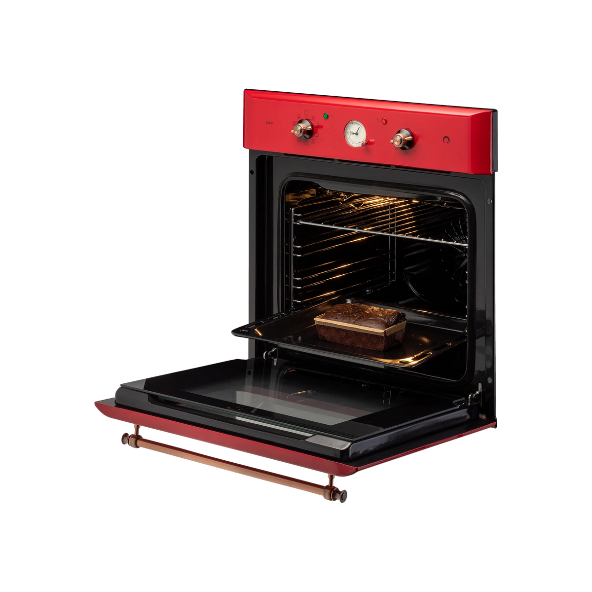 KAFF CLOV 6 RD – Large Cavity 60 L Built-in Electric Oven with True Convection, Retro Red Finish-5
