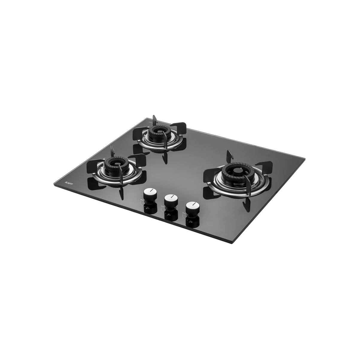 KAFF CRH 603 – Built-in Hob with 3 Black Coated Tornado Style Burners, Auto Ignition, 60 cm