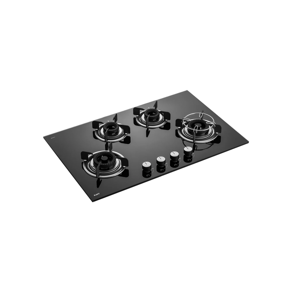 KAFF CRH 804 Built-in Hob | 4 Tornado Style Burners | 80 cm | Auto Electric Ignition | Black Tempered Glass-1