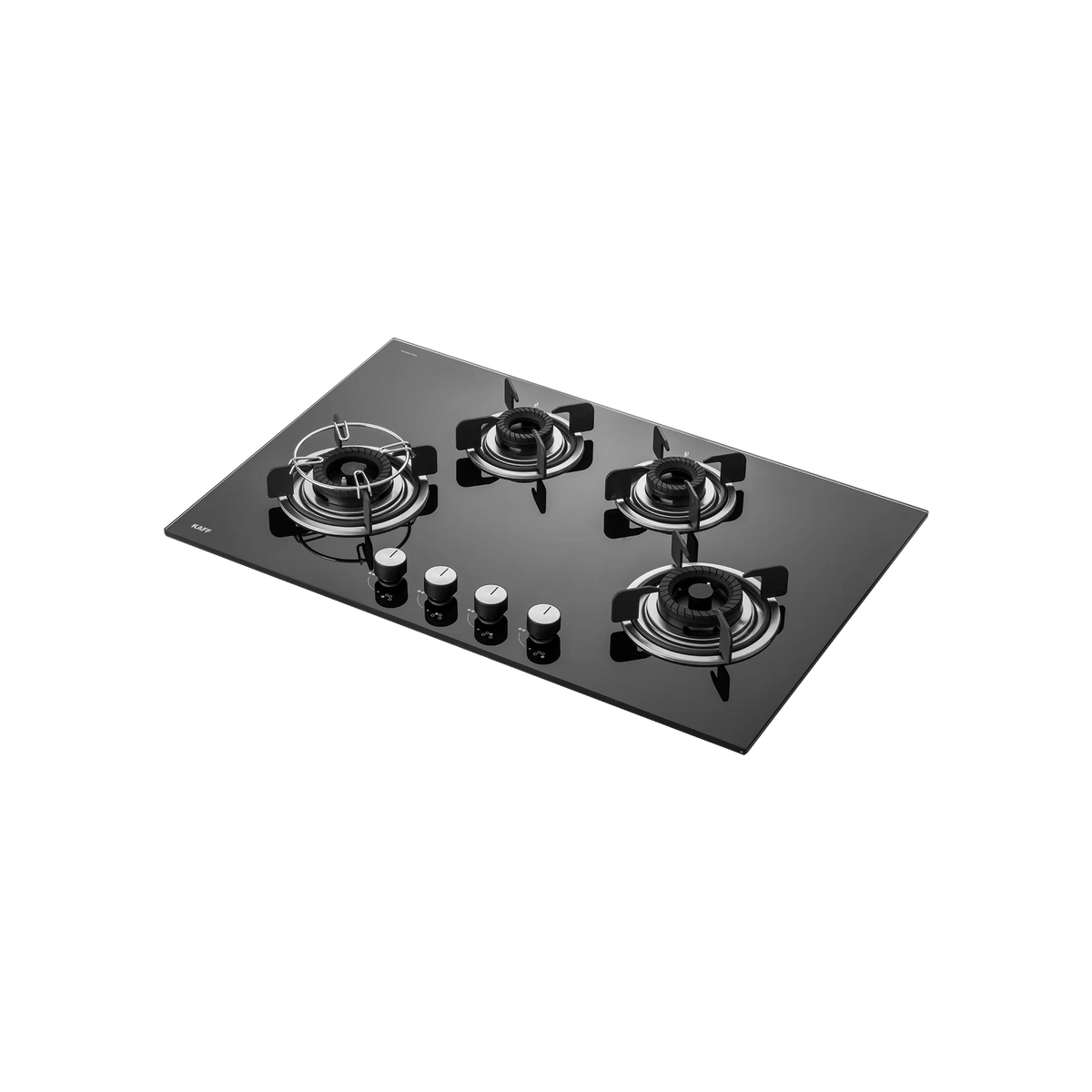 KAFF CRH 804 Built-in Hob | 4 Tornado Style Burners | 80 cm | Auto Electric Ignition | Black Tempered Glass