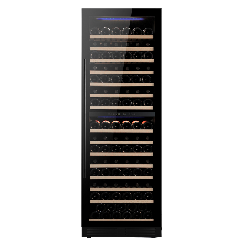 Carysil 165 Bottle Wine Chiller (425L) | Dual Zone Cooling | 5°C–20°C | Freestanding Luxury Wine Cooler | Wooden Shelves | UV Glass Door | LED Display-1