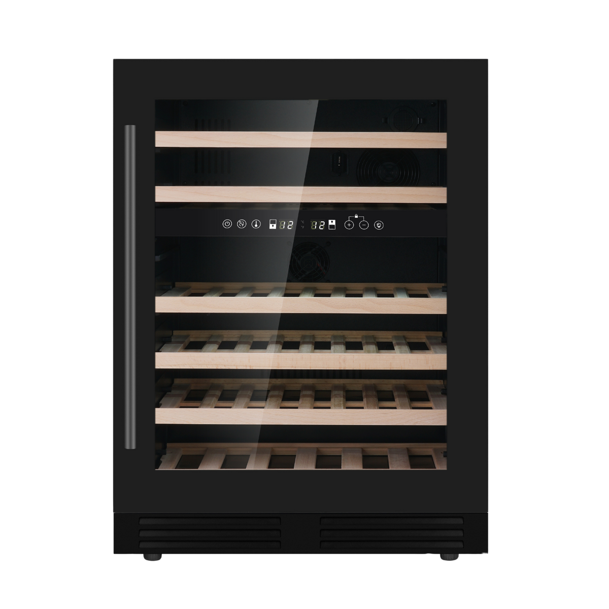 Carysil 77 Bottle Wine Chiller (215L) | Dual Zone Cooling | 5°C–20°C | Wooden Shelves | UV Glass Door | Freestanding Luxury Wine Cooler