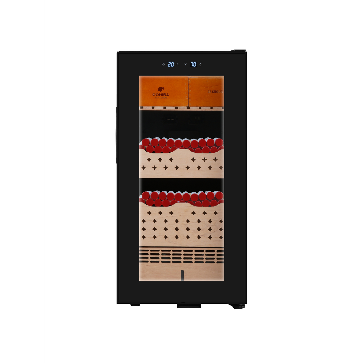 Carysil Cigar Humidor 212 Capacity | Premium Cigar Cooler with Temperature & Humidity Control | LED Display | Freestanding Luxury Humidor Cabinet