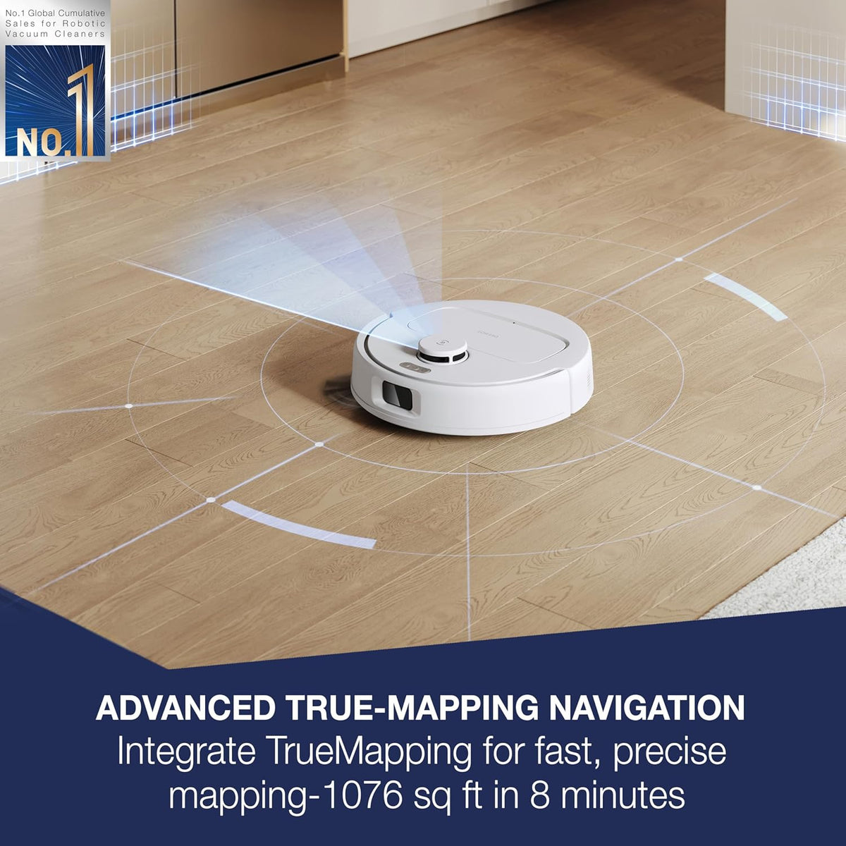 ECOVACS DEEBOT N30 Robot Vacuum Cleaner & Mop (White) – 10000Pa Suction, 300 Min Runtime, TrueMapping Navigation, ZeroTangle 2.0, App Control-8