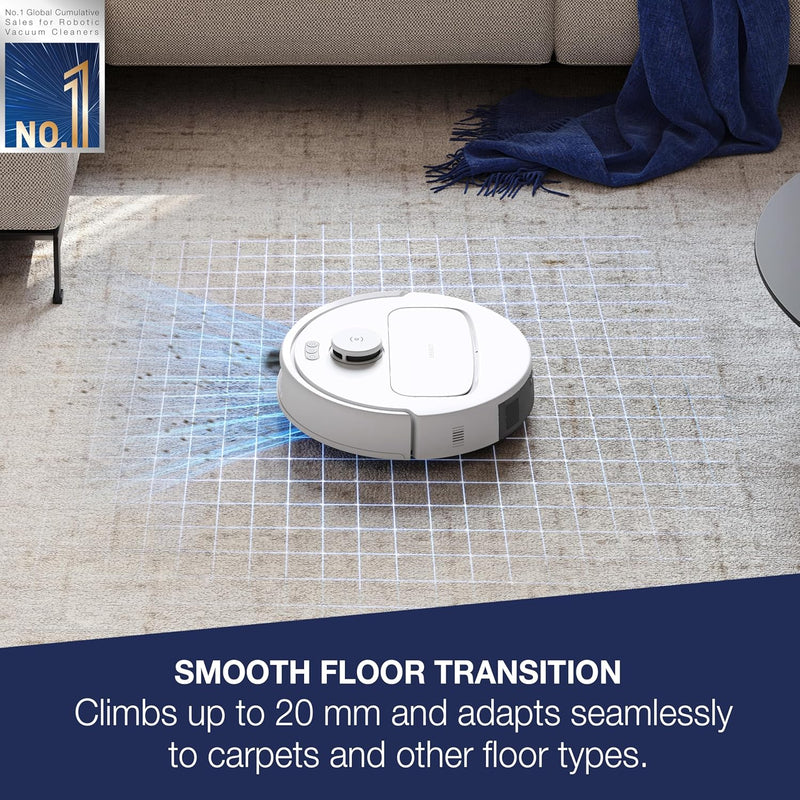 ECOVACS DEEBOT N30 Robot Vacuum Cleaner & Mop (White) – 10000Pa Suction, 300 Min Runtime, TrueMapping Navigation, ZeroTangle 2.0, App Control-10