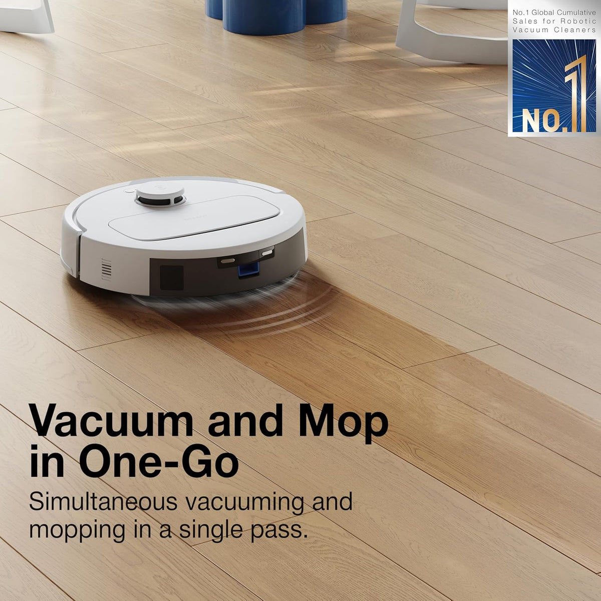 ECOVACS DEEBOT N30 Robot Vacuum Cleaner & Mop (White) – 10000Pa Suction, 300 Min Runtime, TrueMapping Navigation, ZeroTangle 2.0, App Control-12