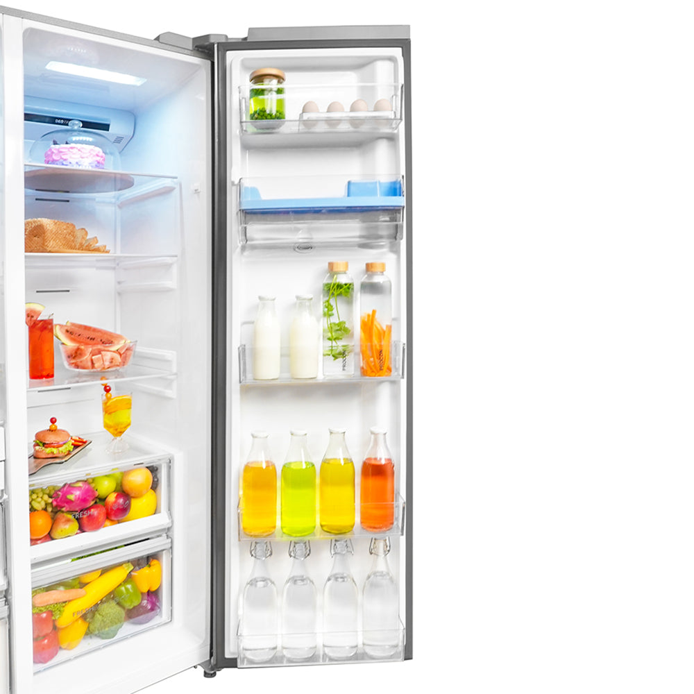 Haier 596L 3 Star Shiny Silver 2 Door Smart Convertible Side-by-Side Refrigerator | HRS-682SWDU1-6