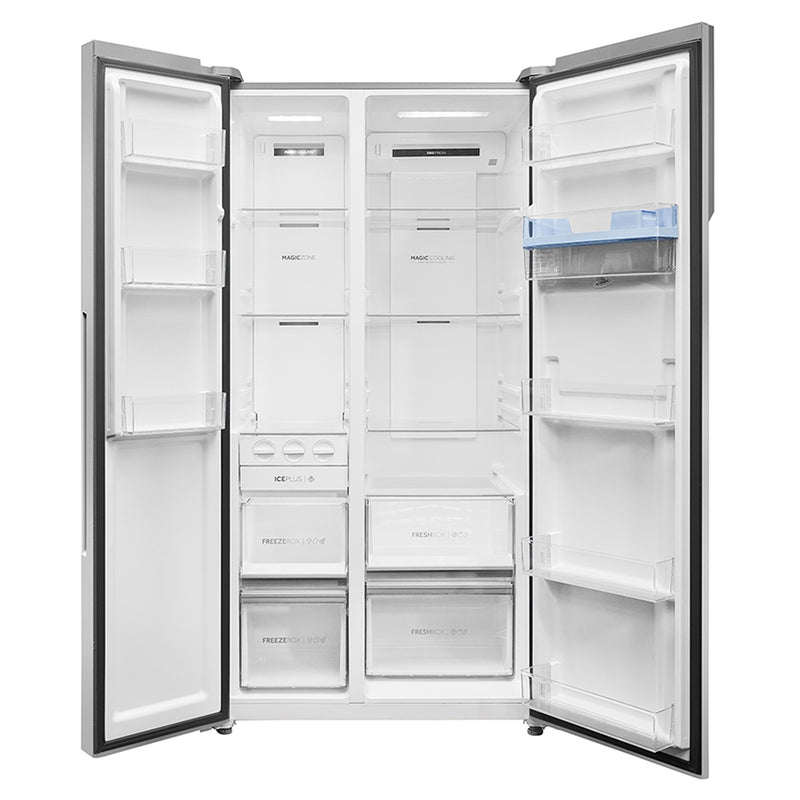 Haier 596L 3 Star Shiny Silver 2 Door Smart Convertible Side-by-Side Refrigerator | HRS-682SWDU1-7