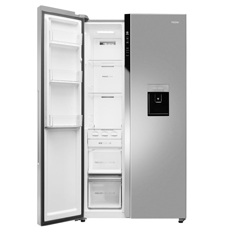 Haier 596L 3 Star Shiny Silver 2 Door Smart Convertible Side-by-Side Refrigerator | HRS-682SWDU1-9