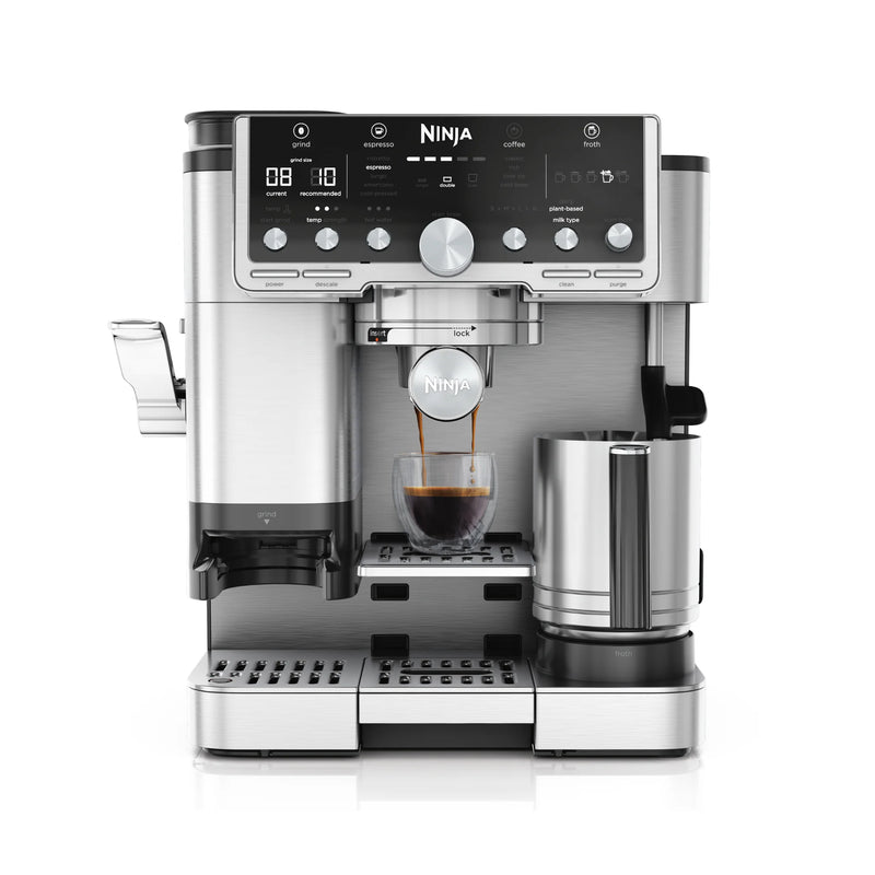 Ninja Luxe Café Pro Series ES701 – 3-in-1 Espresso, Drip & Cold Brew Coffee Machine with Grinder, Scale, Dual Froth System & Barista Assist (Silver)-1