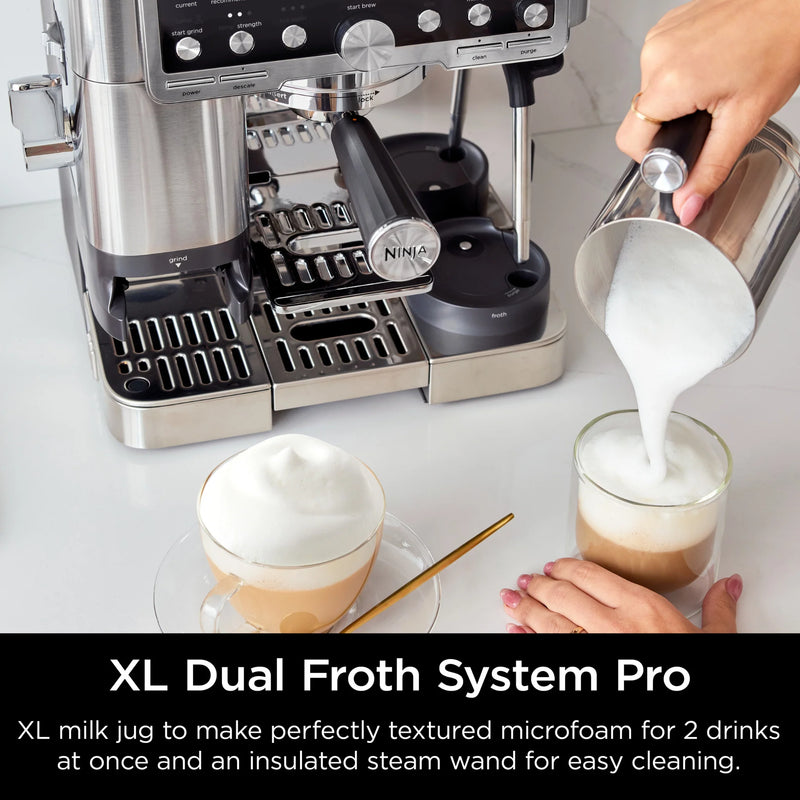 Ninja Luxe Café Pro Series ES701 – 3-in-1 Espresso, Drip & Cold Brew Coffee Machine with Grinder, Scale, Dual Froth System & Barista Assist (Silver)-11