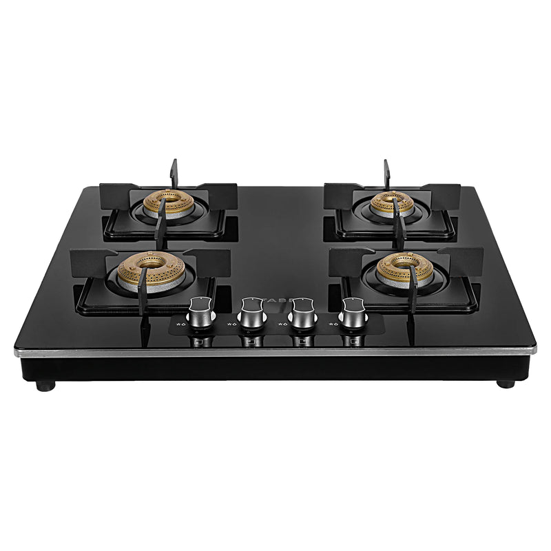 Faber Hob Cooktop Elite 4BB BK CI – 4 Burner Gas Cooktop with Forged Burners, Jumbo Burner, Black Matte Finish-1