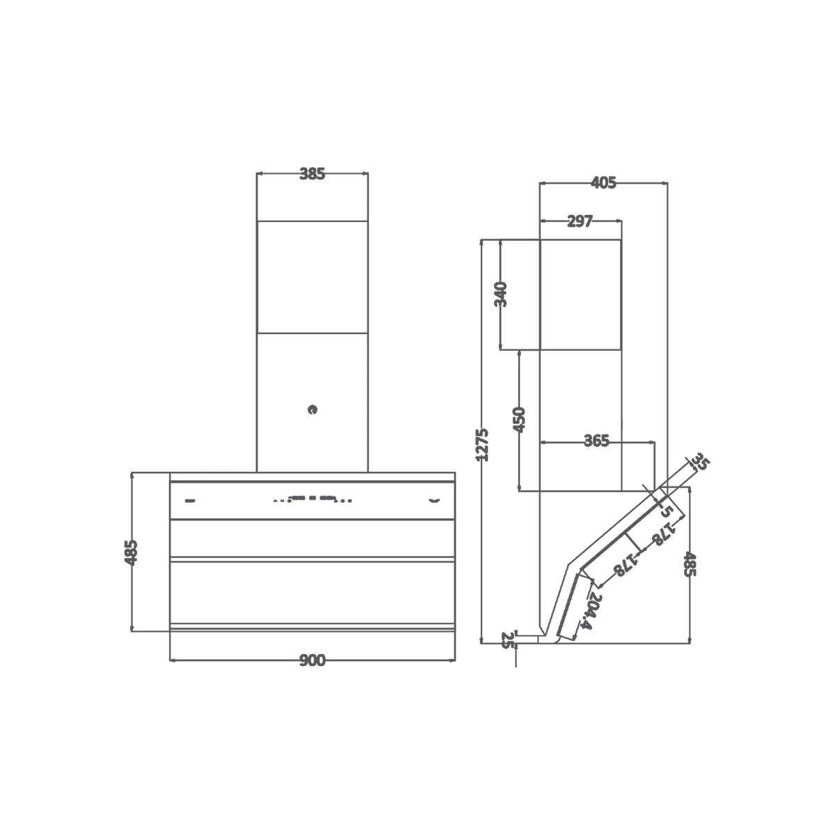 KAFF Falcon DX 90 90 cm BLDC Auto Open Wall Chimney-6