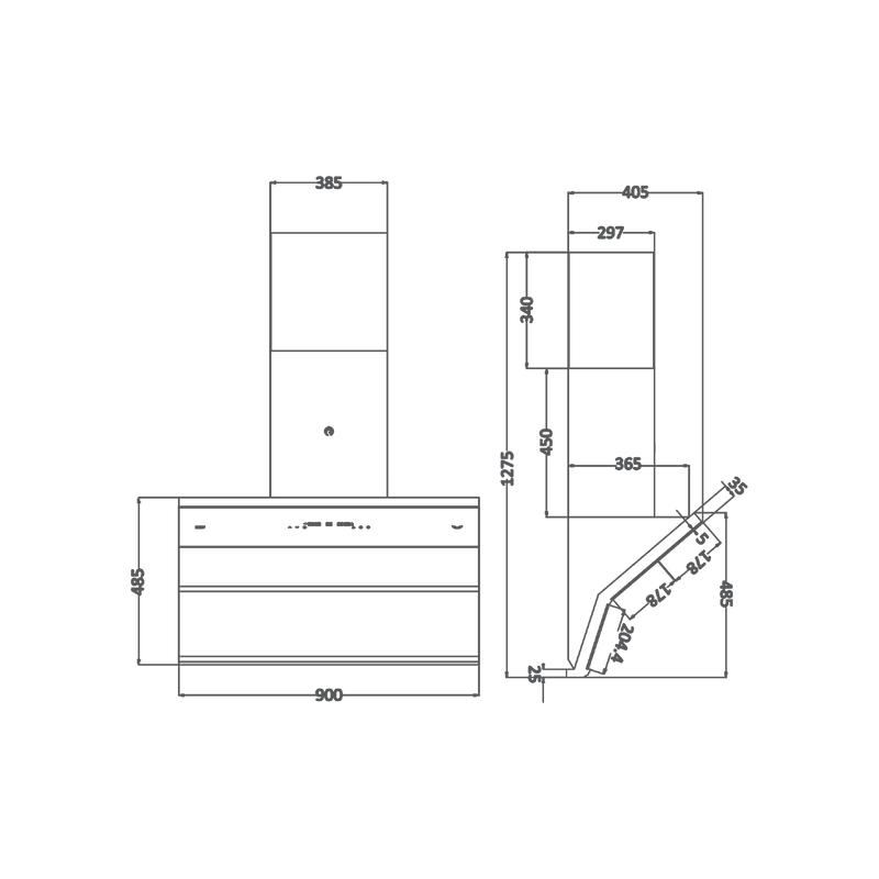 KAFF Falcon DX 90 90 cm BLDC Auto Open Wall Chimney-6