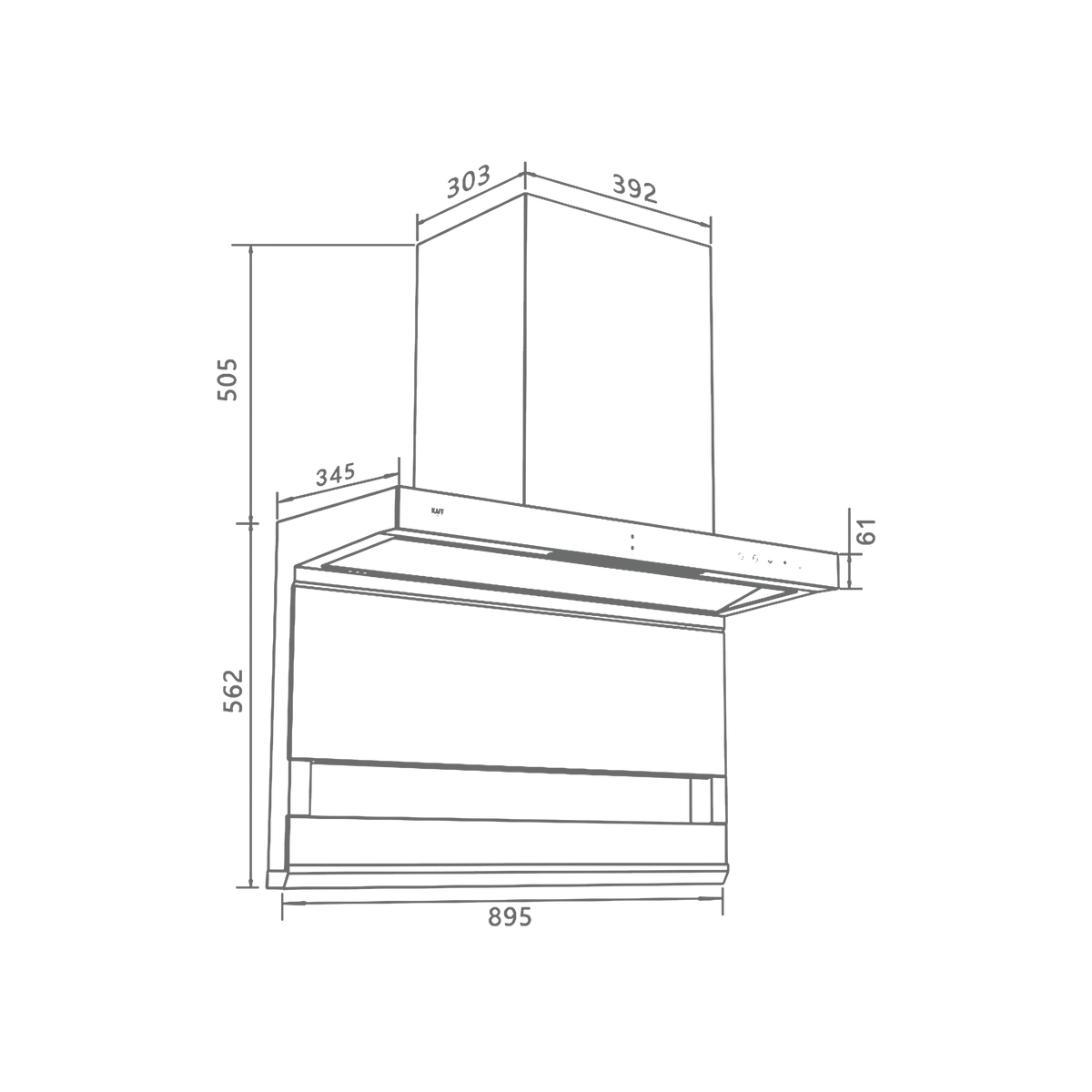 KAFF Falmarc DHC 90 A 90 cm Filter-less Auto Clean Chimney (Automatic)-4