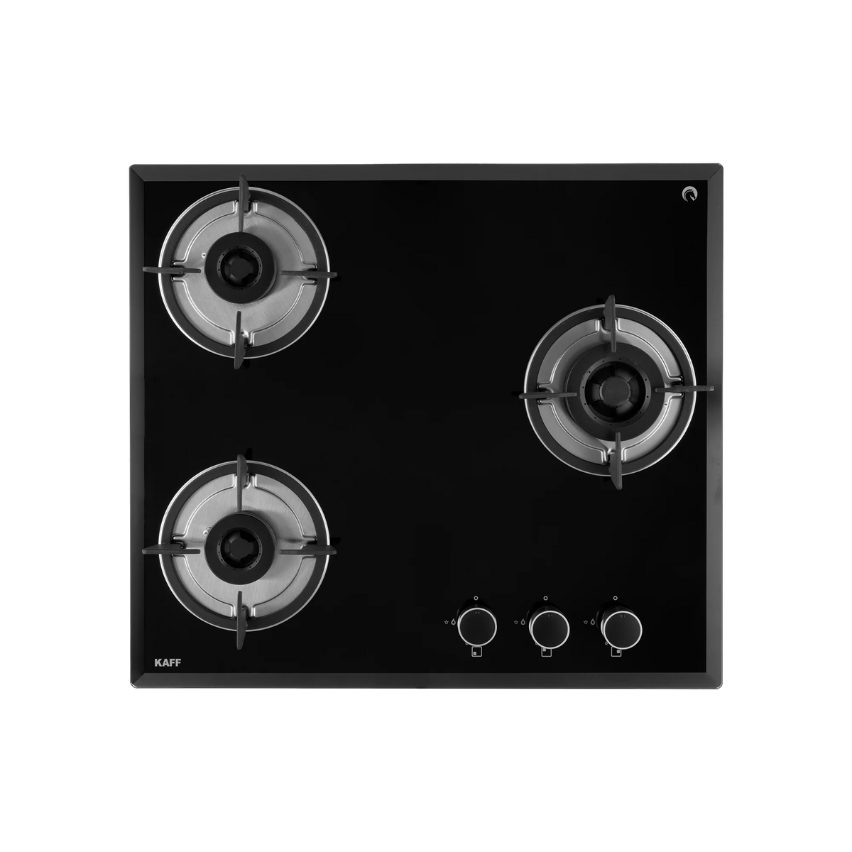 KAFF FBB 603 Built-in Hob | 3 Full Brass Burners | 60 cm | Auto Electric Ignition | Black Tempered Glass-4