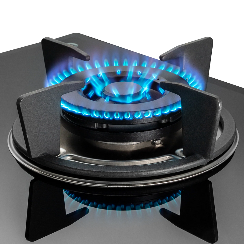 KAFF FBB 604 Built-in Hob | 4 Full Brass Burners | 60 cm | Auto Electric Ignition | Black Tempered Glass-6