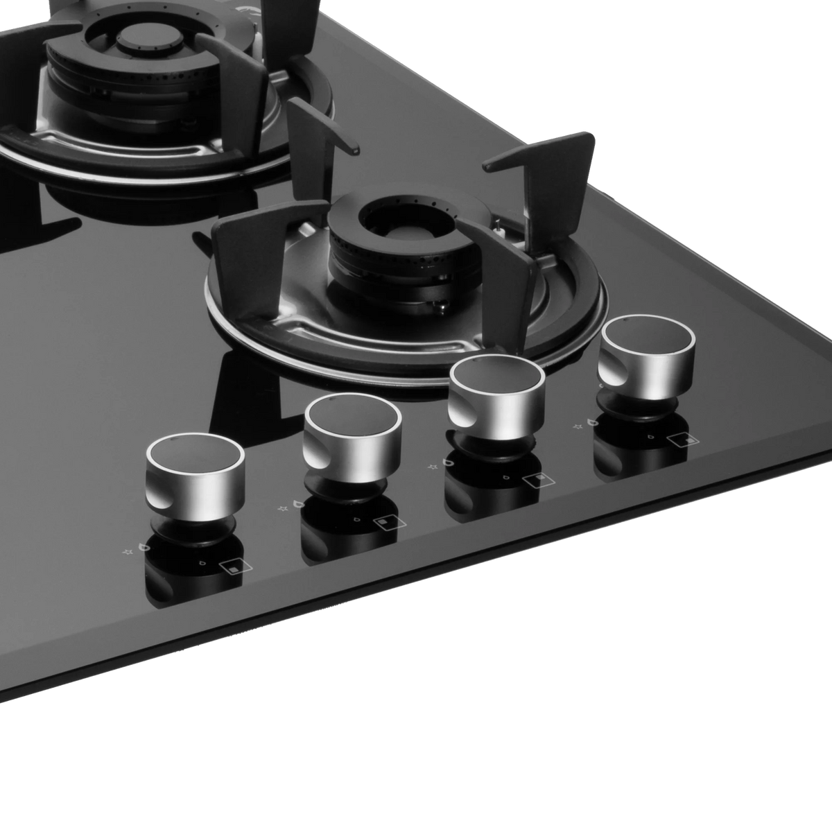 KAFF FBB 604 Built-in Hob | 4 Full Brass Burners | 60 cm | Auto Electric Ignition | Black Tempered Glass-7