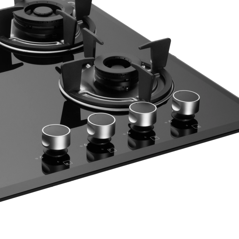 KAFF FBB 604 Built-in Hob | 4 Full Brass Burners | 60 cm | Auto Electric Ignition | Black Tempered Glass-7