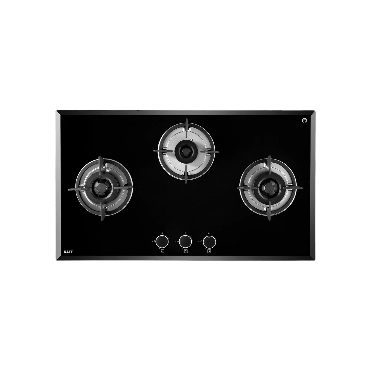 KAFF FBB 783 Built-in Hob | 3 Full Brass Burners | 78 cm | Auto Electric Ignition | Black Tempered Glass-4