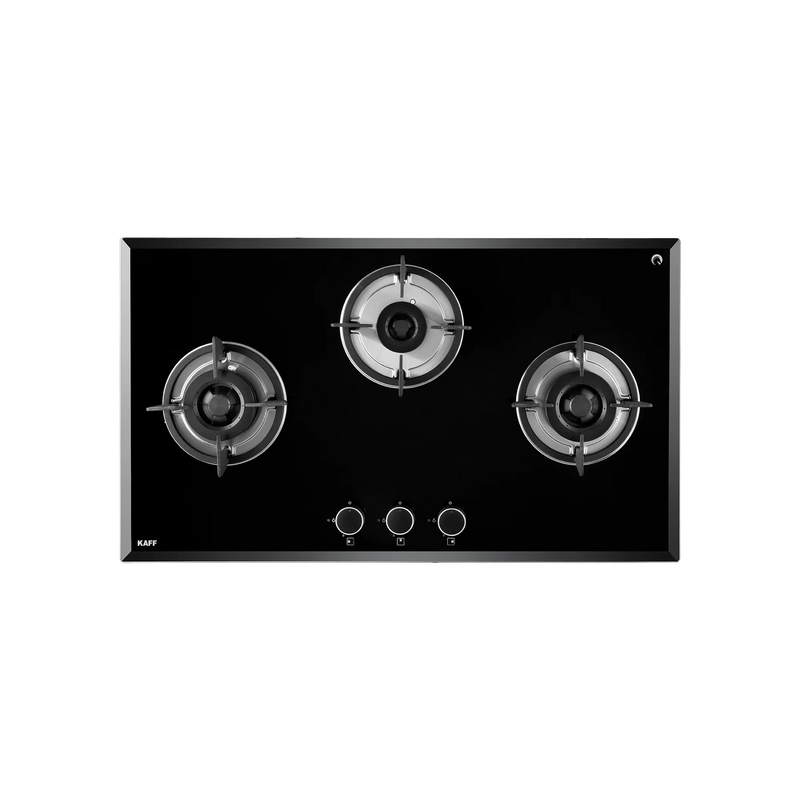 KAFF FBB 783 Built-in Hob | 3 Full Brass Burners | 78 cm | Auto Electric Ignition | Black Tempered Glass-4