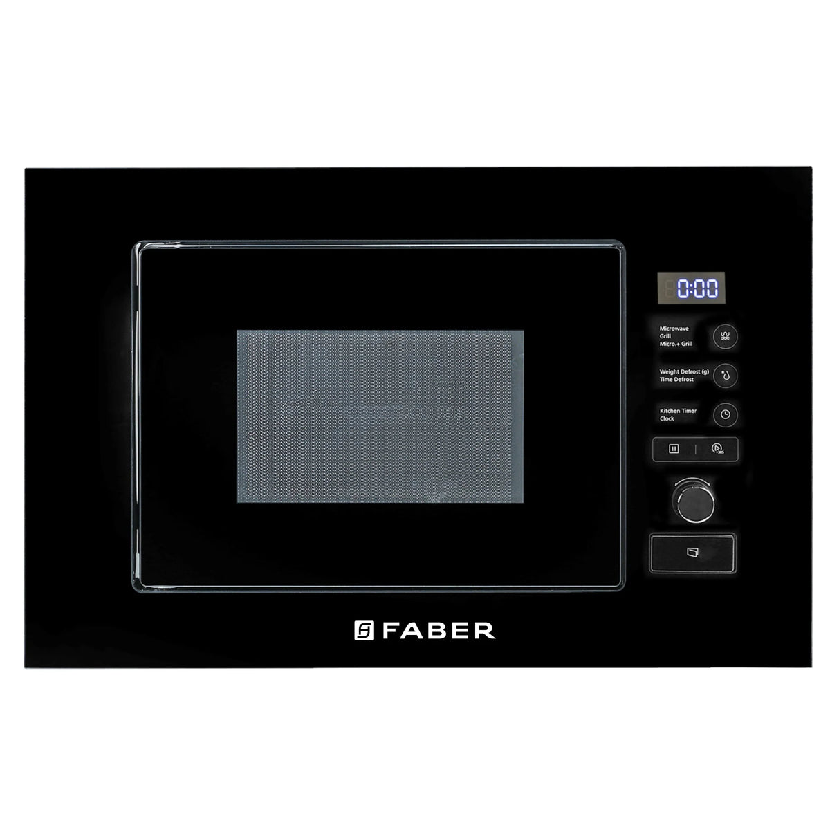 Faber FBIMWO 20L SG BK Built-in Microwave Oven – 20L Black Finish, Touch Control, 10 Auto Cook Menus, Defrost Function, Energy Efficient