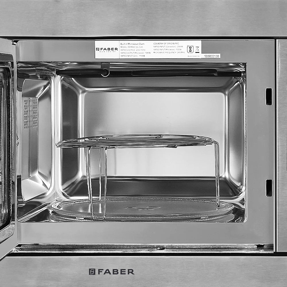 Faber FBIMWO 20L SG Built-in Microwave Oven – 20L Stainless Steel Finish, 10 Auto Cook Menus, Electric Control, Energy Efficient-5