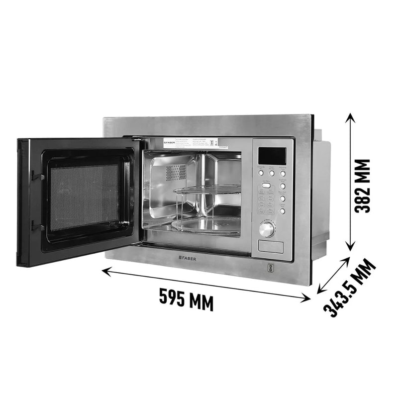 Faber FBIMWO 20L SG Built-in Microwave Oven – 20L Stainless Steel Finish, 10 Auto Cook Menus, Electric Control, Energy Efficient-6