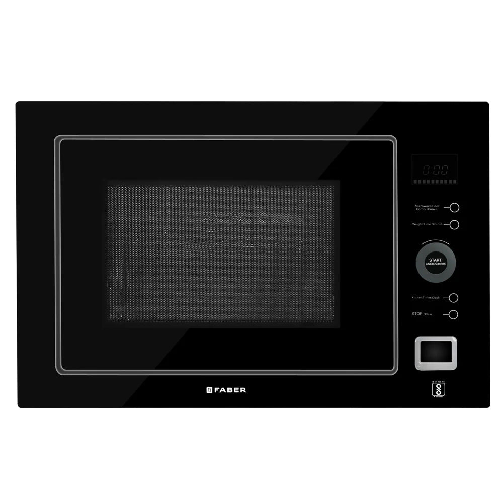 Faber FBIMWO 25L CGS BK Built-in Microwave Oven – 25L Black Glass Finish, Microwave, Grill & Convection Cooking, 10 Auto Cook Menus, Energy Efficient-2