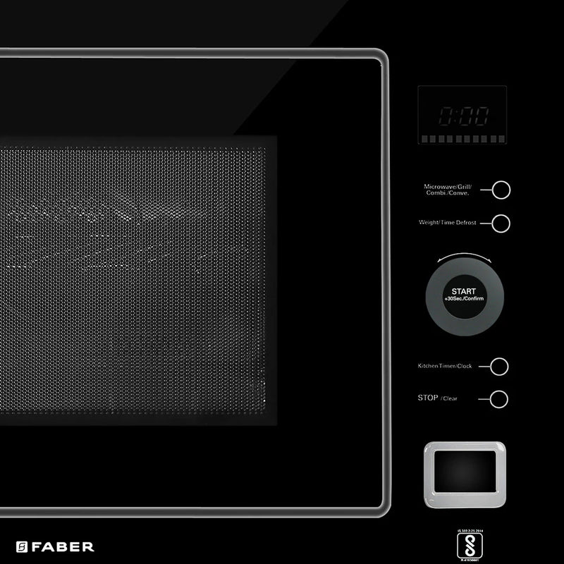 Faber FBIMWO 25L CGS BK Built-in Microwave Oven – 25L Black Glass Finish, Microwave, Grill & Convection Cooking, 10 Auto Cook Menus, Energy Efficient-4