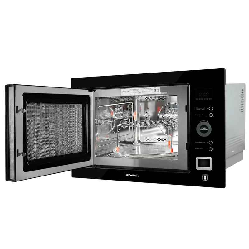 Faber FBIMWO 25L CGS BK Built-in Microwave Oven – 25L Black Glass Finish, Microwave, Grill & Convection Cooking, 10 Auto Cook Menus, Energy Efficient-6