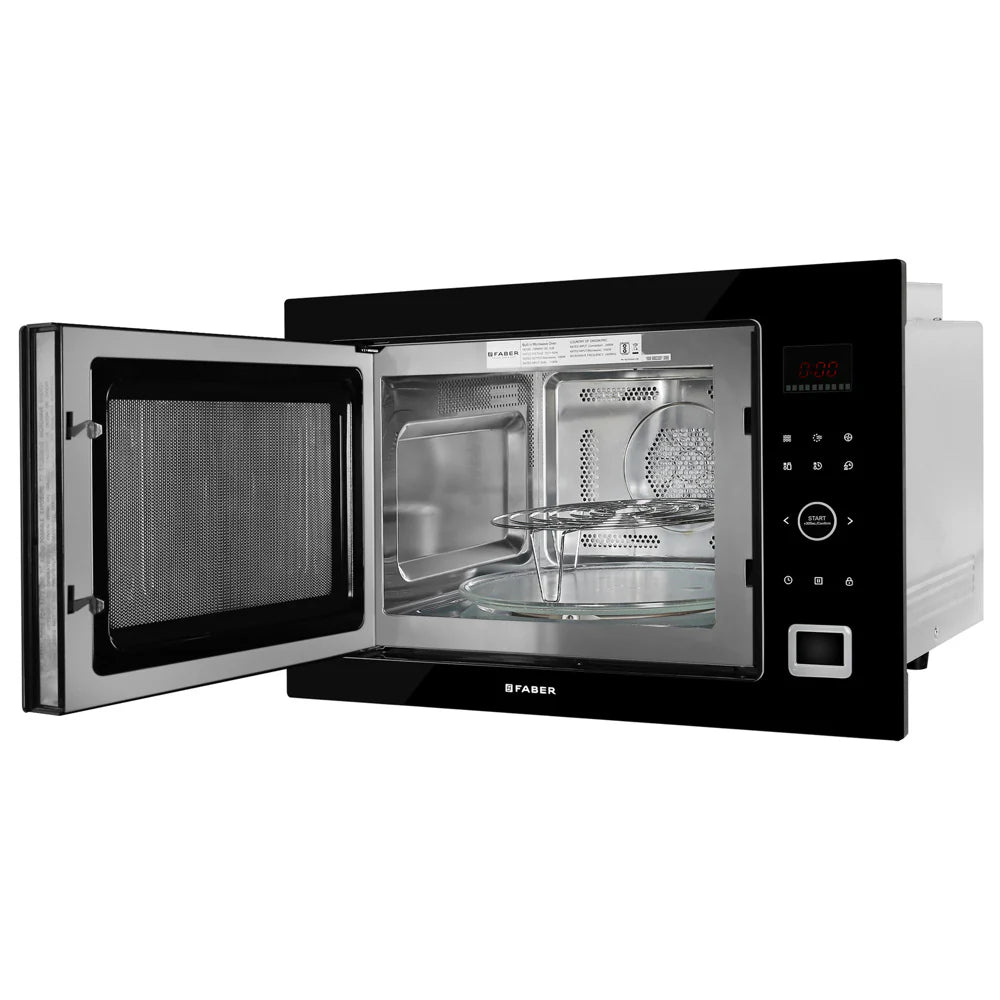 Faber FBIMWO 32L GLB Built-in Microwave Oven – 32L Black Glass, Microwave, Grill & Convection Cooking, 10 Auto Cook Menus, Energy Efficient-8