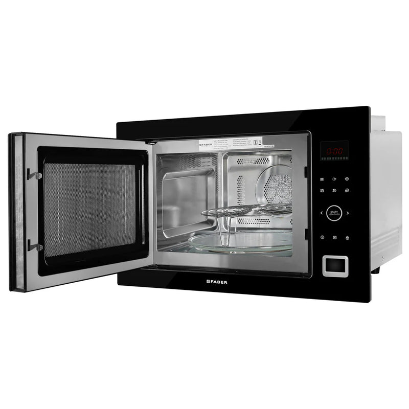 Faber FBIMWO 32L GLB Built-in Microwave Oven – 32L Black Glass, Microwave, Grill & Convection Cooking, 10 Auto Cook Menus, Energy Efficient-8