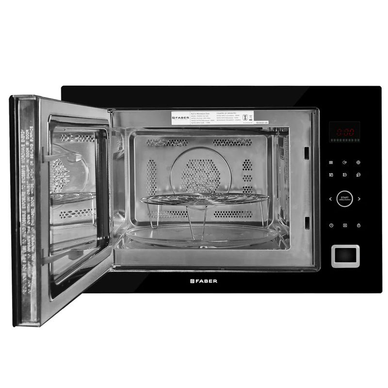 Faber FBIMWO 32L GLB Built-in Microwave Oven – 32L Black Glass, Microwave, Grill & Convection Cooking, 10 Auto Cook Menus, Energy Efficient-3